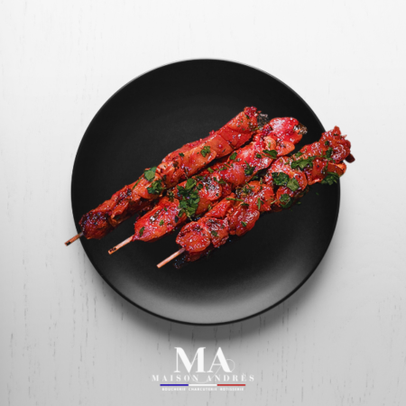 Brochette de boeuf mariné